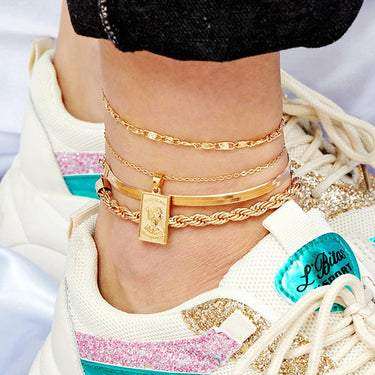 Women's Summer Anklet in 18K Gold Plated